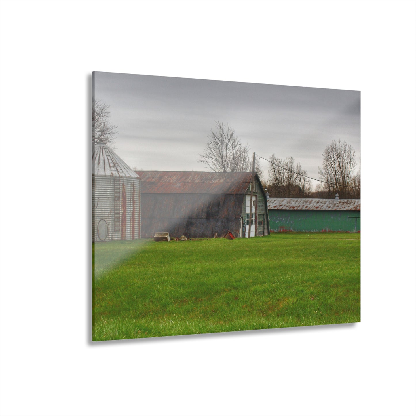 U R There Photography Hough Road Green Quonset III Rustic Farmhouse Acrylic Wall Print