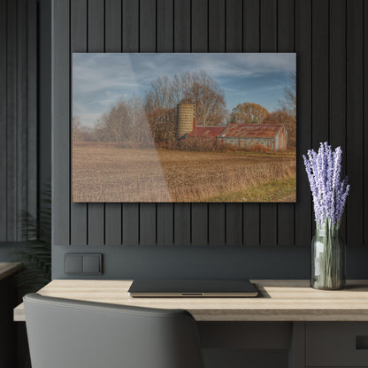 U R There Photography Brief Road Blue Rustic Farmhouse Acrylic Wall Print
