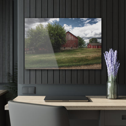 U R There Photography Five Lakes Red I Rustic Farmhouse Acrylic Wall Print