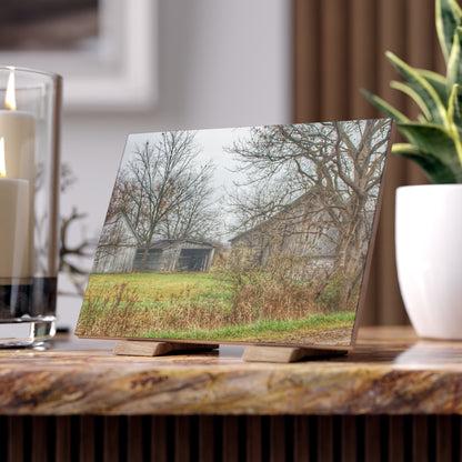 U R There Photography Bowers Road Greys IV Rustic Farmhouse Decorative Ceramic Tile