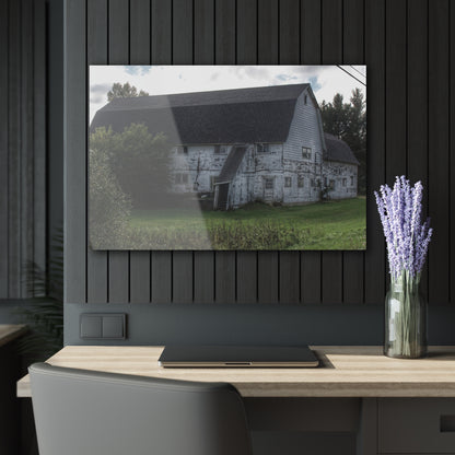 U R There Photography Metamora M-24 White Rustic Farmhouse Acrylic Wall Print