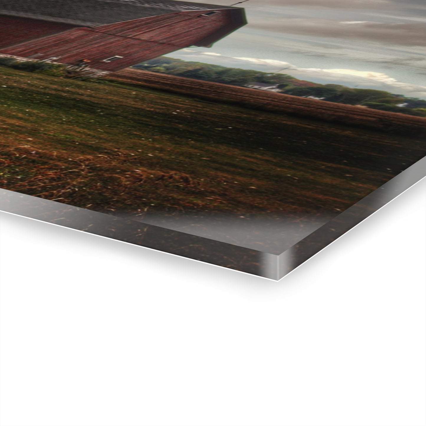 U R There Photography Fairgrove-Deckerville Red Rustic Farmhouse Acrylic Wall Print