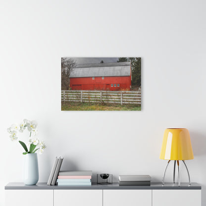 U R There Photography Corralled Red Rustic Farmhouse Acrylic Wall Print