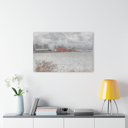 U R There Photography Maple Valley Road Red II Rustic Farmhouse Acrylic Wall Print