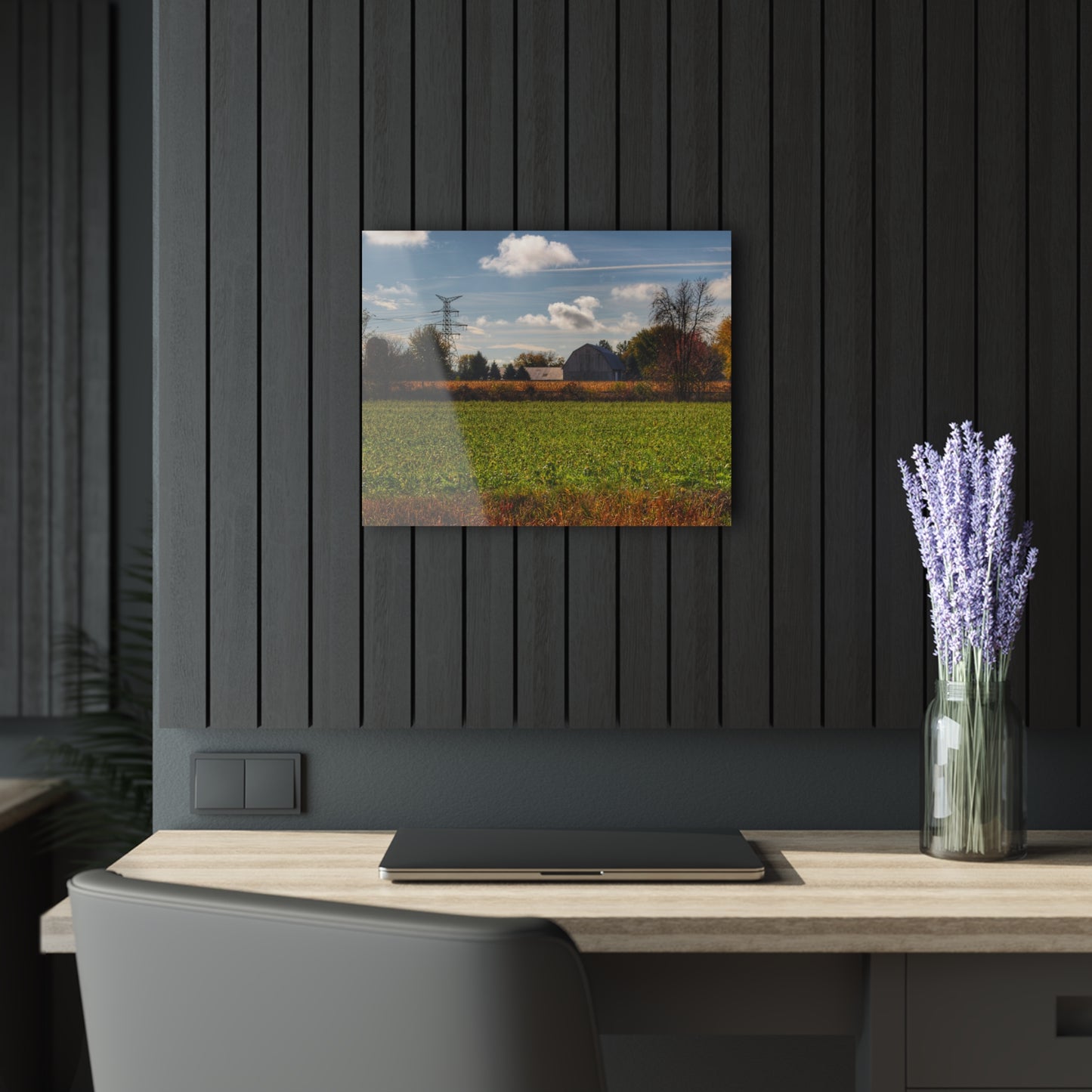 U R There Photography Wadsworth Road Grey Rustic Farmhouse Acrylic Wall Print
