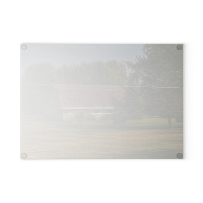 U R There Photography Crawford Road Green Rustic Farmhouse Tempered-Glass Cutting Board