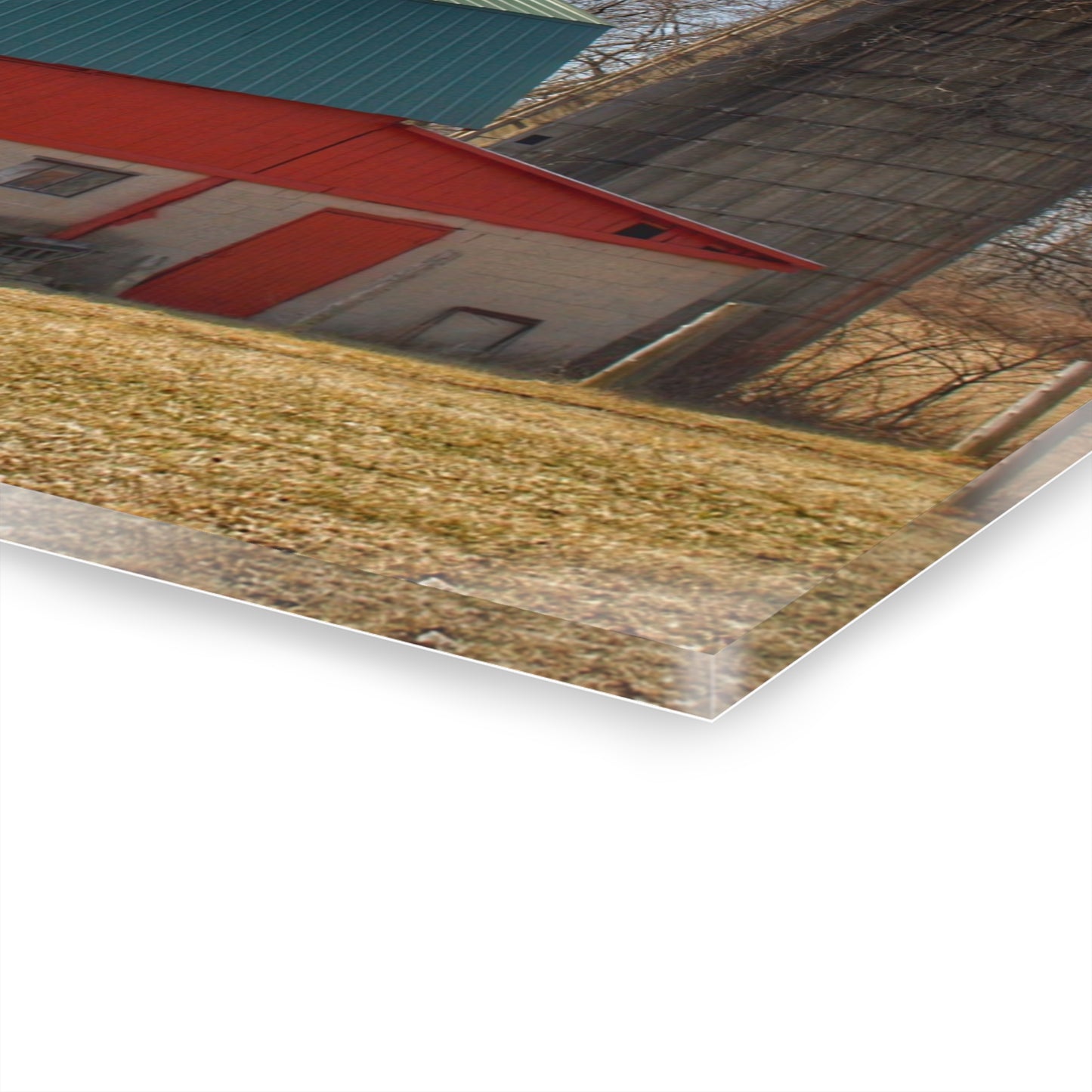 U R There Photography Wilson Road Red and Silo II Rustic Farmhouse Acrylic Wall Print