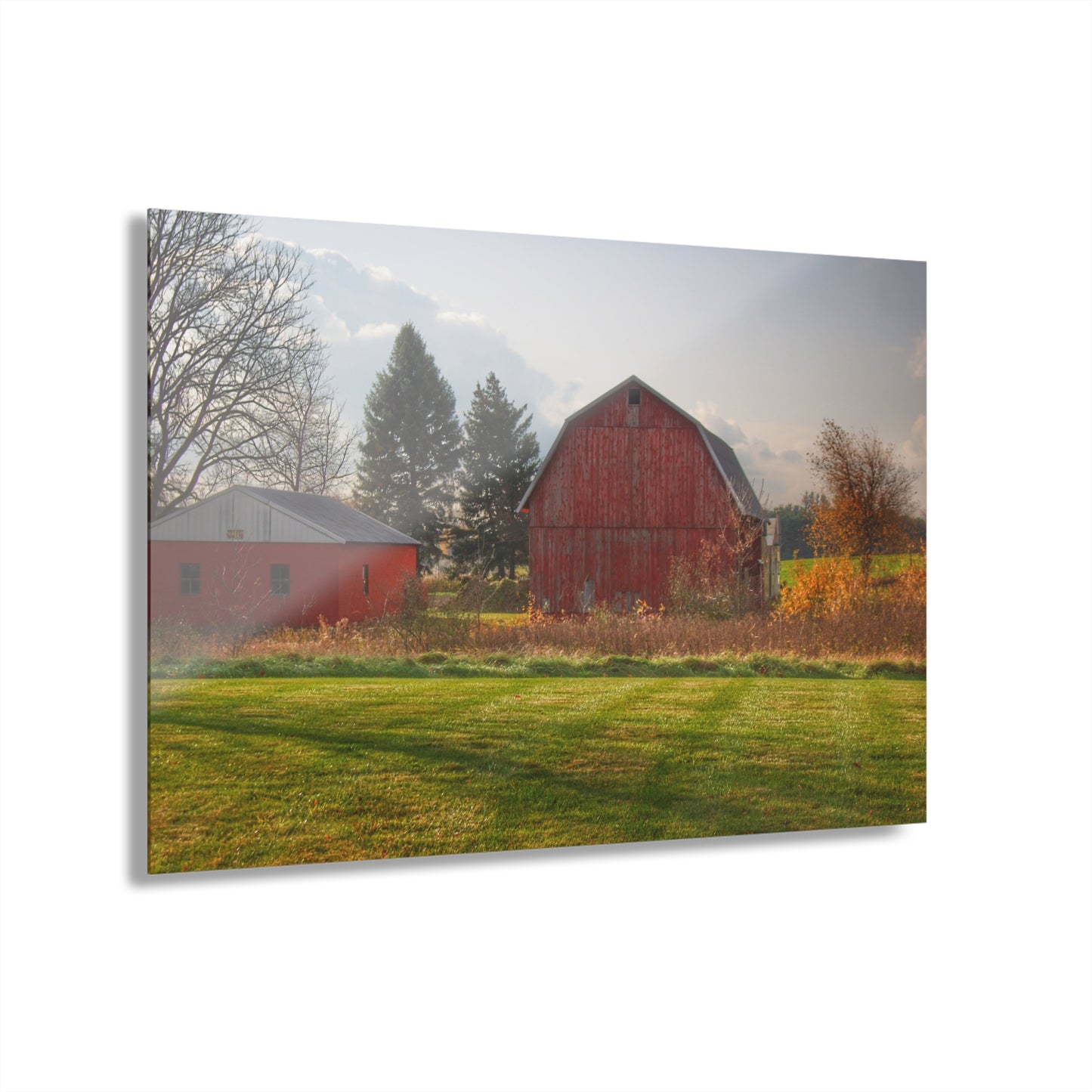 U R There Photography Invitational Drive Red Rustic Farmhouse Acrylic Wall Print
