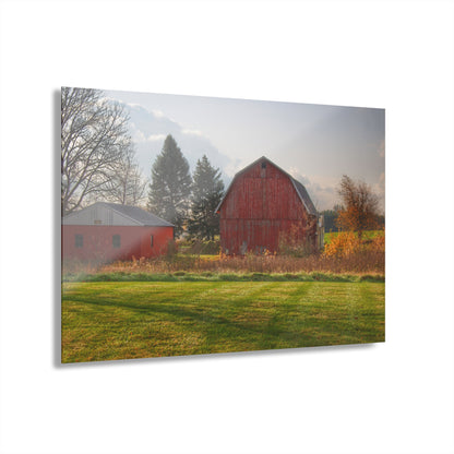 U R There Photography Invitational Drive Red Rustic Farmhouse Acrylic Wall Print