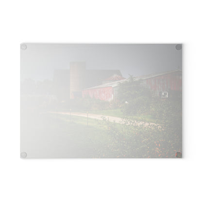 U R There Photography Path of Barns Rustic Farmhouse Tempered-Glass Cutting Board