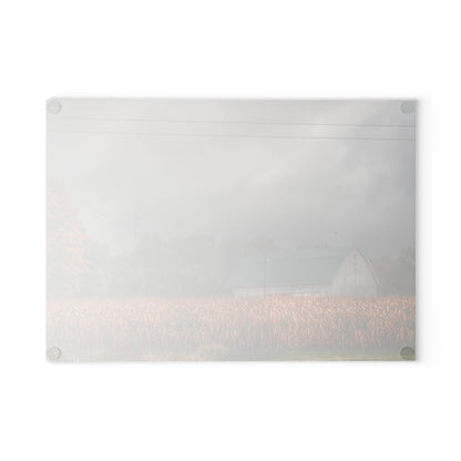 U R There Photography Saginaw Road White Rustic Farmhouse Tempered-Glass Cutting Board