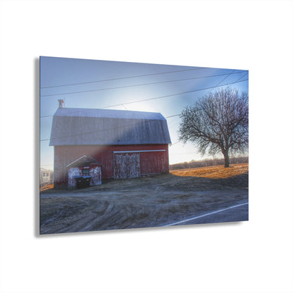 U R There Photography Rochester Red on a Spring Morning Rustic Farmhouse Acrylic Wall Print