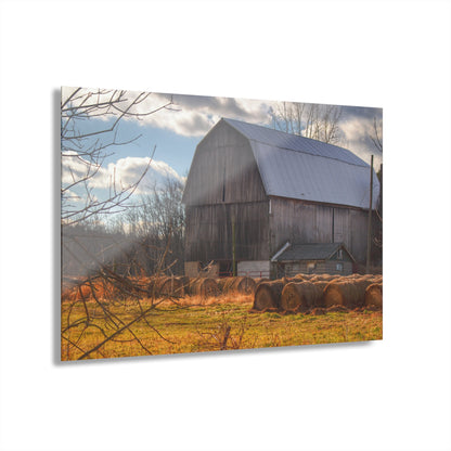 U R There Photography Sandusky Grey Haybarn Rustic Farmhouse Acrylic Wall Print