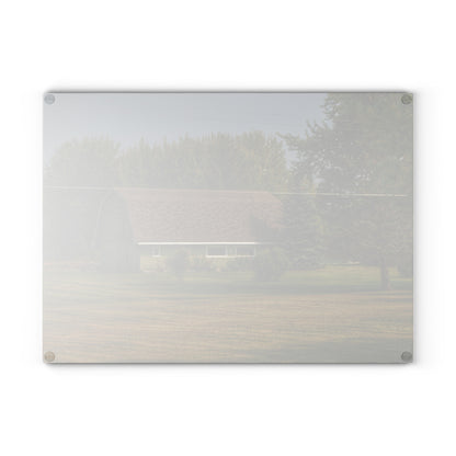 U R There Photography Crawford Road Green Rustic Farmhouse Tempered-Glass Cutting Board