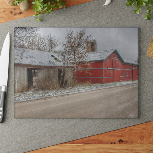 U R There Photography Bordman Roadside Buddies I Rustic Farmhouse Tempered-Glass Cutting Board