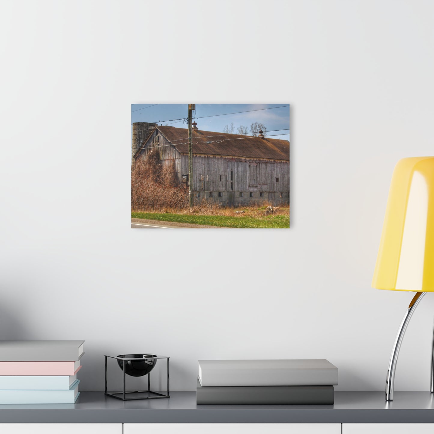 U R There Photography Metamora M-24 Grey III Rustic Farmhouse Acrylic Wall Print