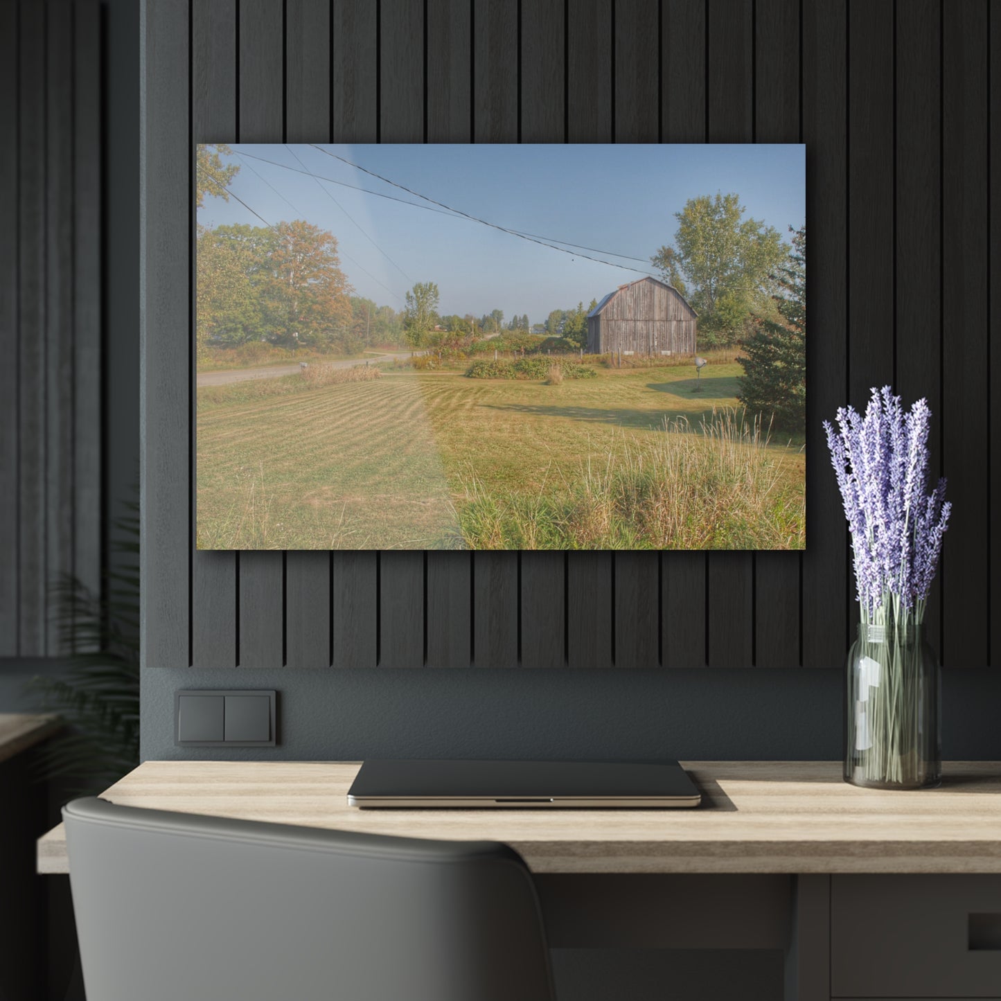 U R There Photography Snover Grey II Rustic Farmhouse Acrylic Wall Print