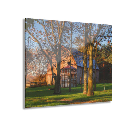 U R There Photography Hunters Creek Hidden Red Rustic Farmhouse Acrylic Wall Print