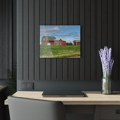U R There Photography Unionville Reds Rustic Farmhouse Acrylic Wall Print