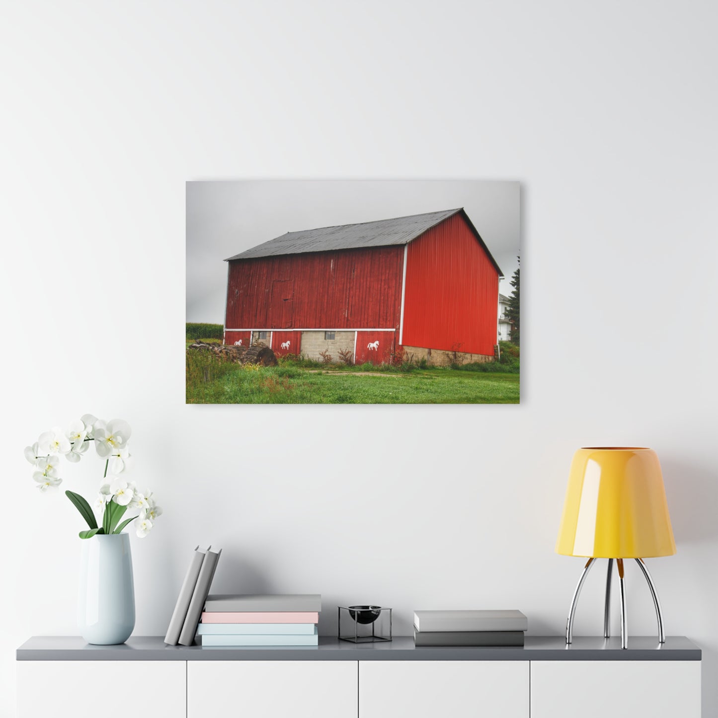 U R There Photography Brown Road Horse Barn II Rustic Farmhouse Acrylic Wall Print