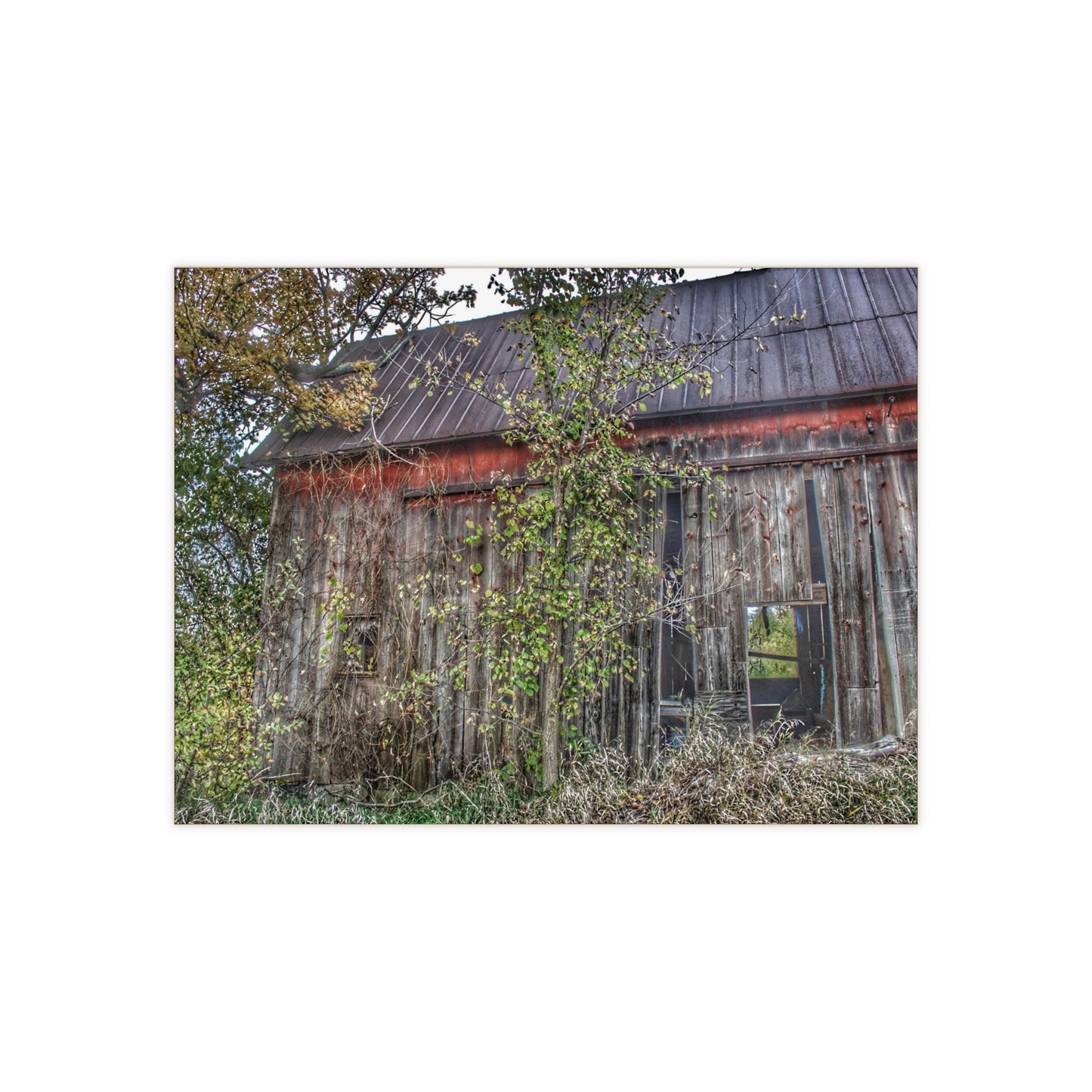 U R There Photography Annie's Barn II Rustic Farmhouse Decorative Ceramic Tile