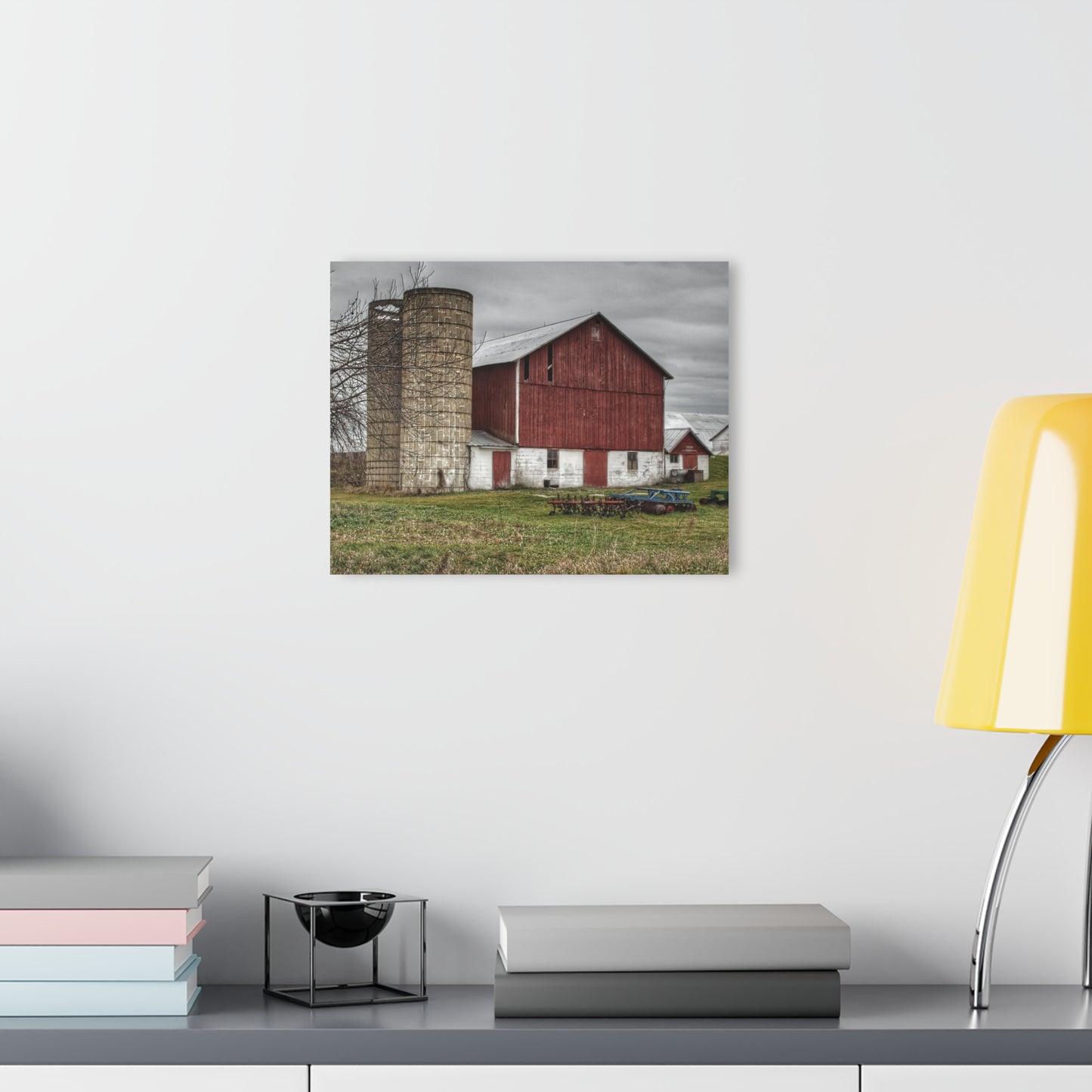 Barn Boutique Modern Farmhouse Acrylic Wall Print| Fostoria Red I