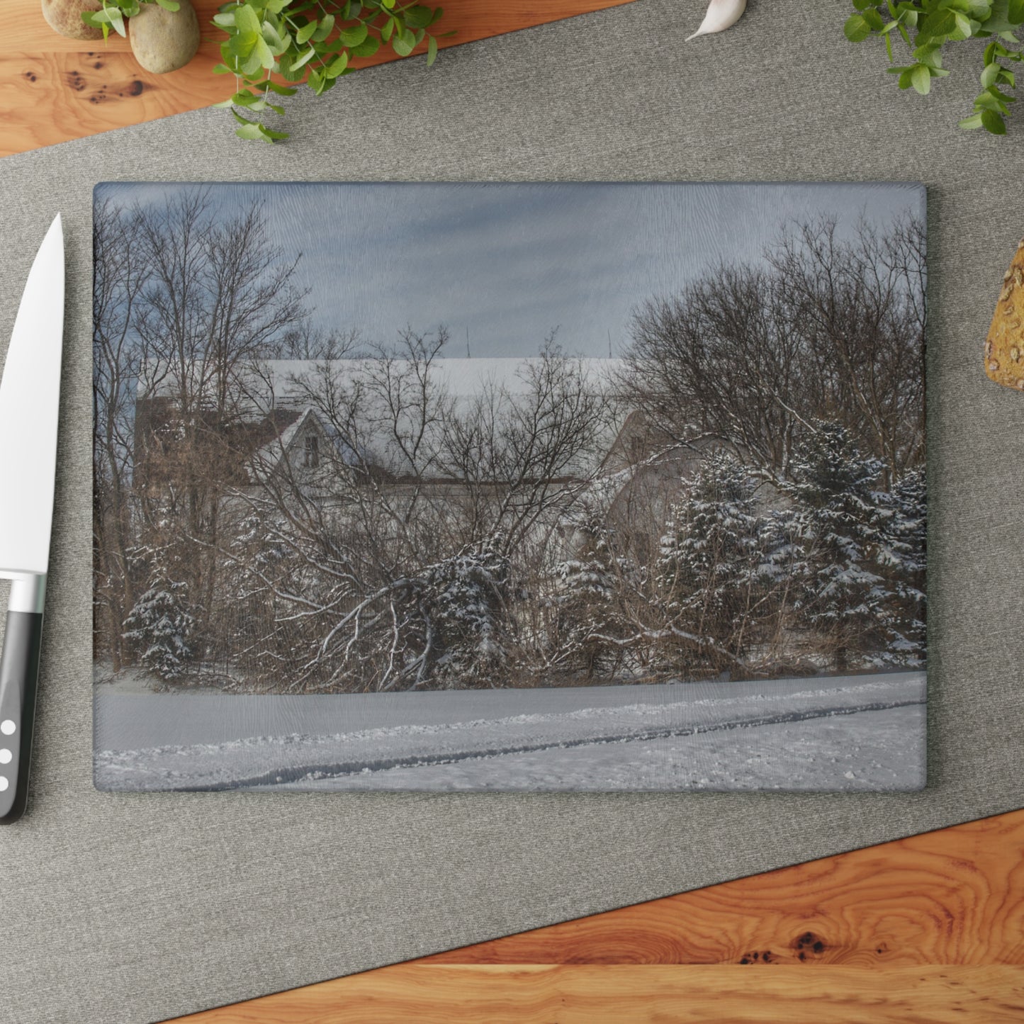 U R There Photography Hidden in Oxford II Rustic Farmhouse Tempered-Glass Cutting Board