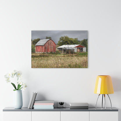 U R There Photography North Lake Road Red II Rustic Farmhouse Acrylic Wall Print