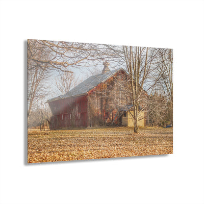 U R There Photography Millington Road Collapsing Red Rustic Farmhouse Acrylic Wall Print