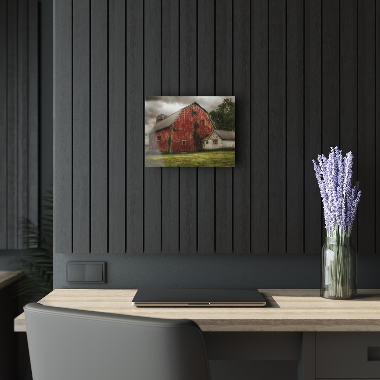 U R There Photography Stanley Road Red I Rustic Farmhouse Acrylic Wall Print