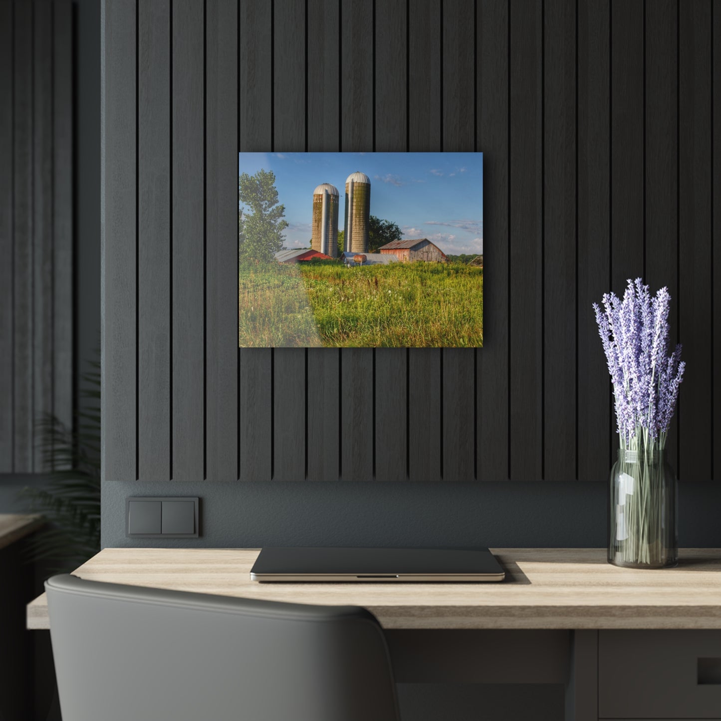 U R There Photography Morrish Road Silos II Rustic Farmhouse Acrylic Wall Print