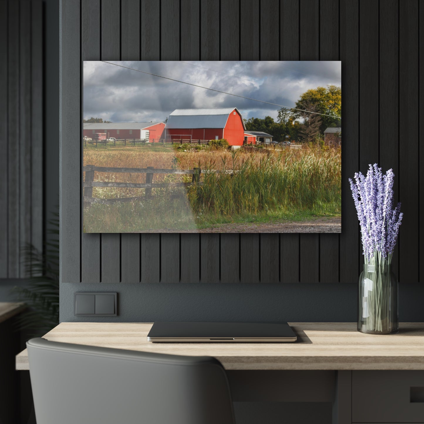 U R There Photography Beyond the Fence on Richfield Road Rustic Farmhouse Acrylic Wall Print