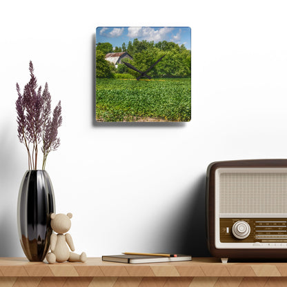 U R There Photography Canada Road Hidden Rustic Farmhouse Acrylic Analog Wall Clock