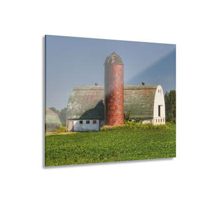U R There Photography Elba White and Silo Rustic Farmhouse Acrylic Wall Print