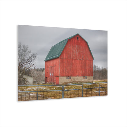 U R There Photography Lonsberry Red Rustic Farmhouse Acrylic Wall Print