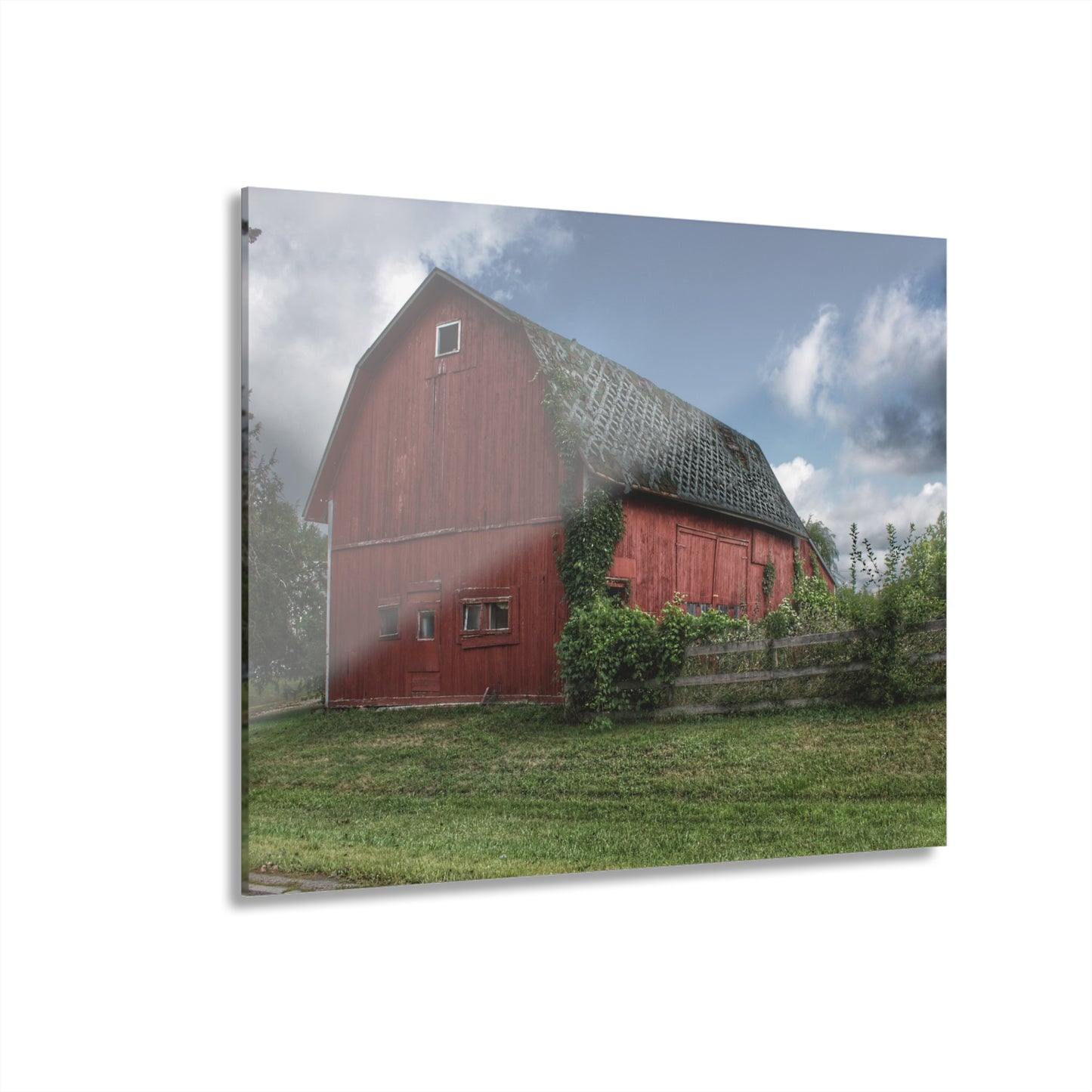 U R There Photography Hegal Road Old Red I Rustic Farmhouse Acrylic Wall Print