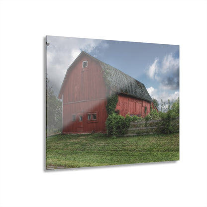 U R There Photography Hegal Road Old Red I Rustic Farmhouse Acrylic Wall Print