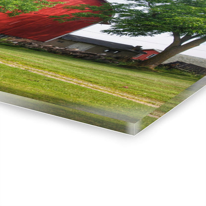 U R There Photography Summer Fieldstone Red Rustic Farmhouse Acrylic Wall Print
