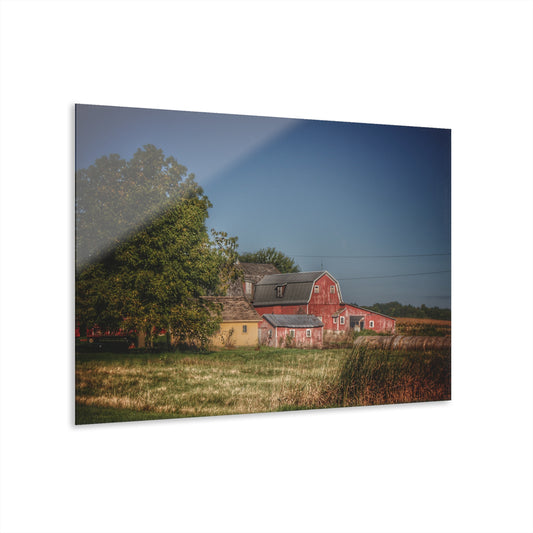 U R There Photography Rochester Road Red I Rustic Farmhouse Acrylic Wall Print