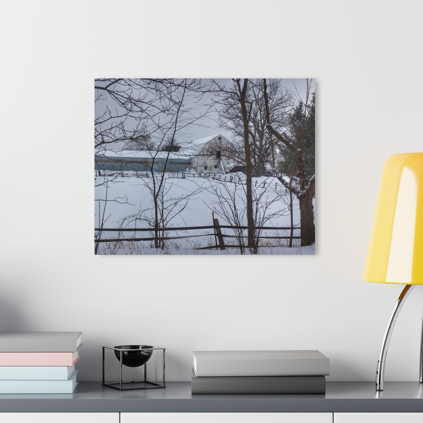 U R There Photography Oakwood Hidden White Rustic Farmhouse Acrylic Wall Print