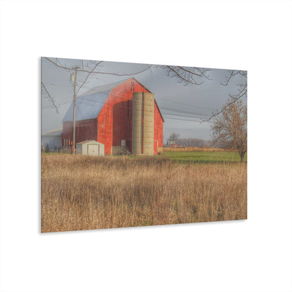 U R There Photography Harrington Road Red and Silo Rustic Farmhouse Acrylic Wall Print