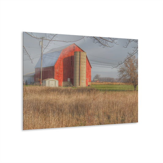 U R There Photography Harrington Road Red and Silo Rustic Farmhouse Acrylic Wall Print