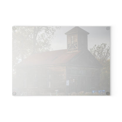 U R There Photography Taylor Road Church of Old Rustic Farmhouse Tempered-Glass Cutting Board