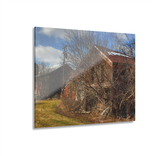 U R There Photography Buried Burnside Greys II Rustic Farmhouse Acrylic Wall Print