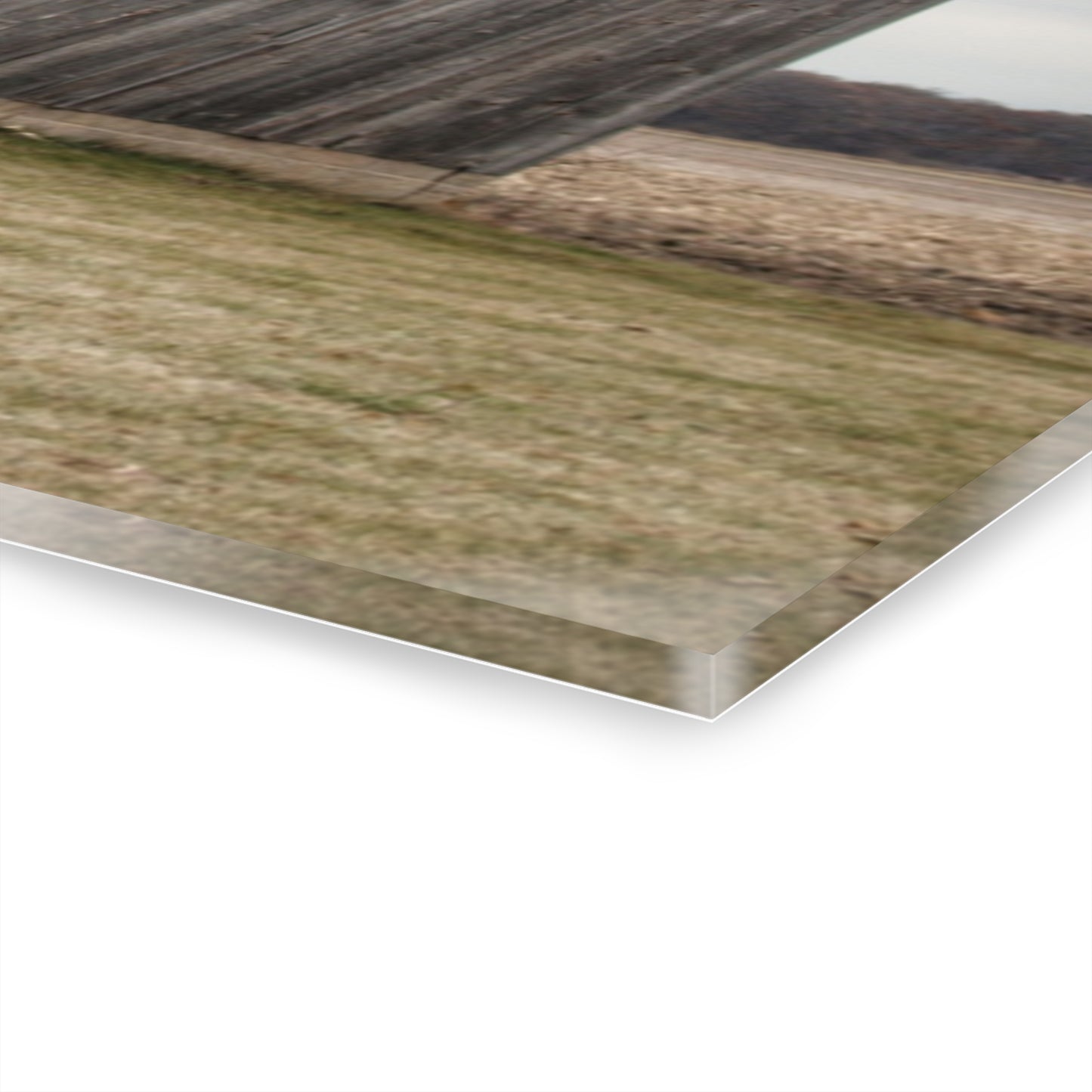 U R There Photography Loomis Road Grey Rustic Farmhouse Acrylic Wall Print