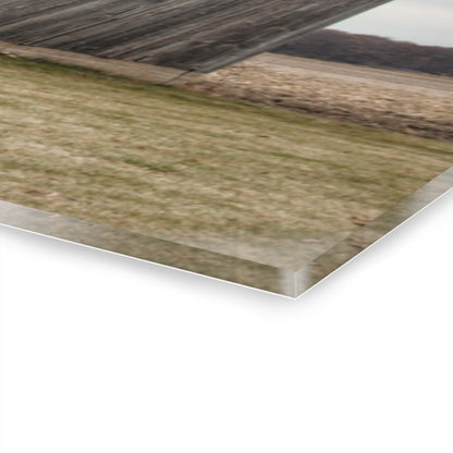 U R There Photography Loomis Road Grey Rustic Farmhouse Acrylic Wall Print