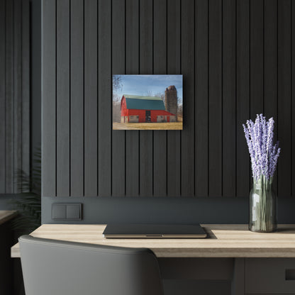 U R There Photography Wilson Road Red and Silo II Rustic Farmhouse Acrylic Wall Print