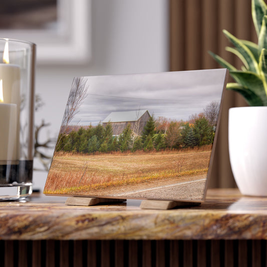 U R There Photography Burnside Grey Rustic Farmhouse Decorative Ceramic Tile