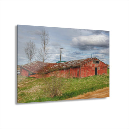 U R There Photography Centerline Road Sinking Shack Rustic Farmhouse Acrylic Wall Print