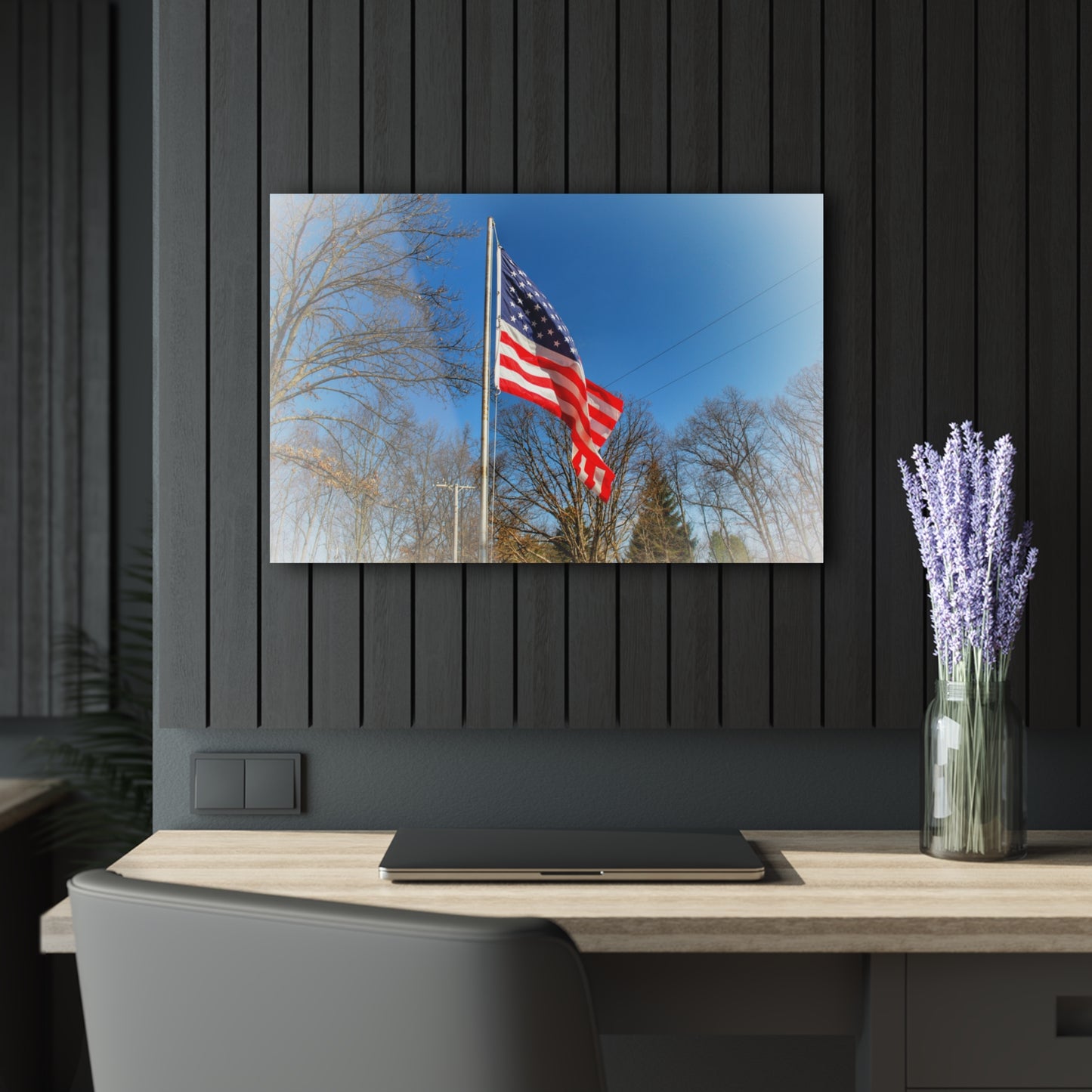U R There Photography Our Grand Old Flag Rustic Farmhouse Acrylic Wall Print